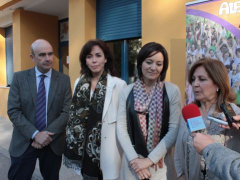 Carmona, Ceballos, Crespín y Serrano, ayer durante las declaraciones que ofrecieron a los medios. (Foto: R. Cobo)