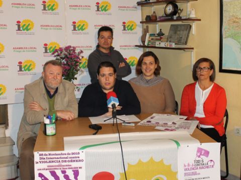 Del Caño, Arenas, Rodríguez, Tauste y López, durante la rueda de prensa ofrecida ayer viernes. (Foto: R. Cobo)