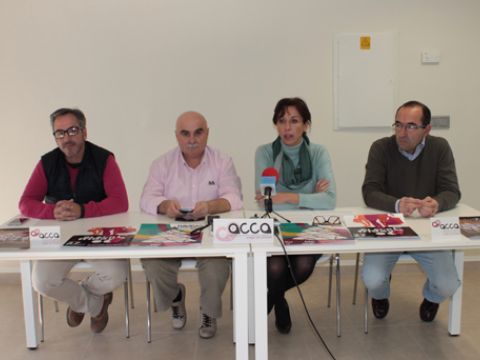 Antonio Bermúdez, José Luis Momparler, María Luisa Ceballos y Rafael Cobo durante la presentación. (Foto: R. Cobo)