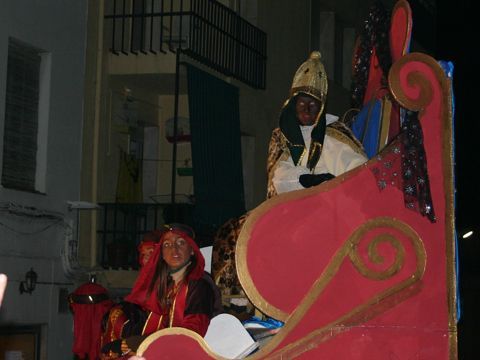 Carroza del rey Baltasar en la cabalgata de 2013. (Foto: R. Cobo)