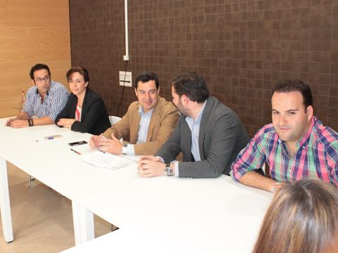 Fornieles, Ceballos, Moreno, Molina y Valdivia, esta mañana durante la reunión celebrada en el salón de actos del CIE. (Foto: R. Cobo)
