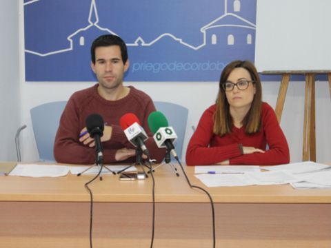 López y Ávila, esta mañana durante su comparecencia ante los medios. (Foto: R. Cobo)