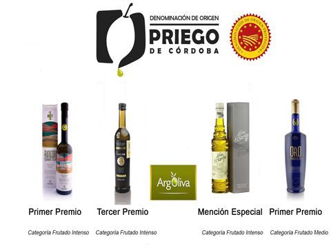 Varios de los aceites premiados en Argentina. (Foto: Cedida)