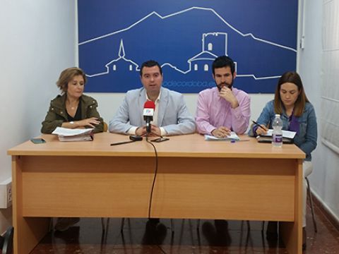 Rogel, Mármol, López y Ávila durante la rueda de prensa que ofrecían el pasado viernes. (Foto: Carmelo de Lara)