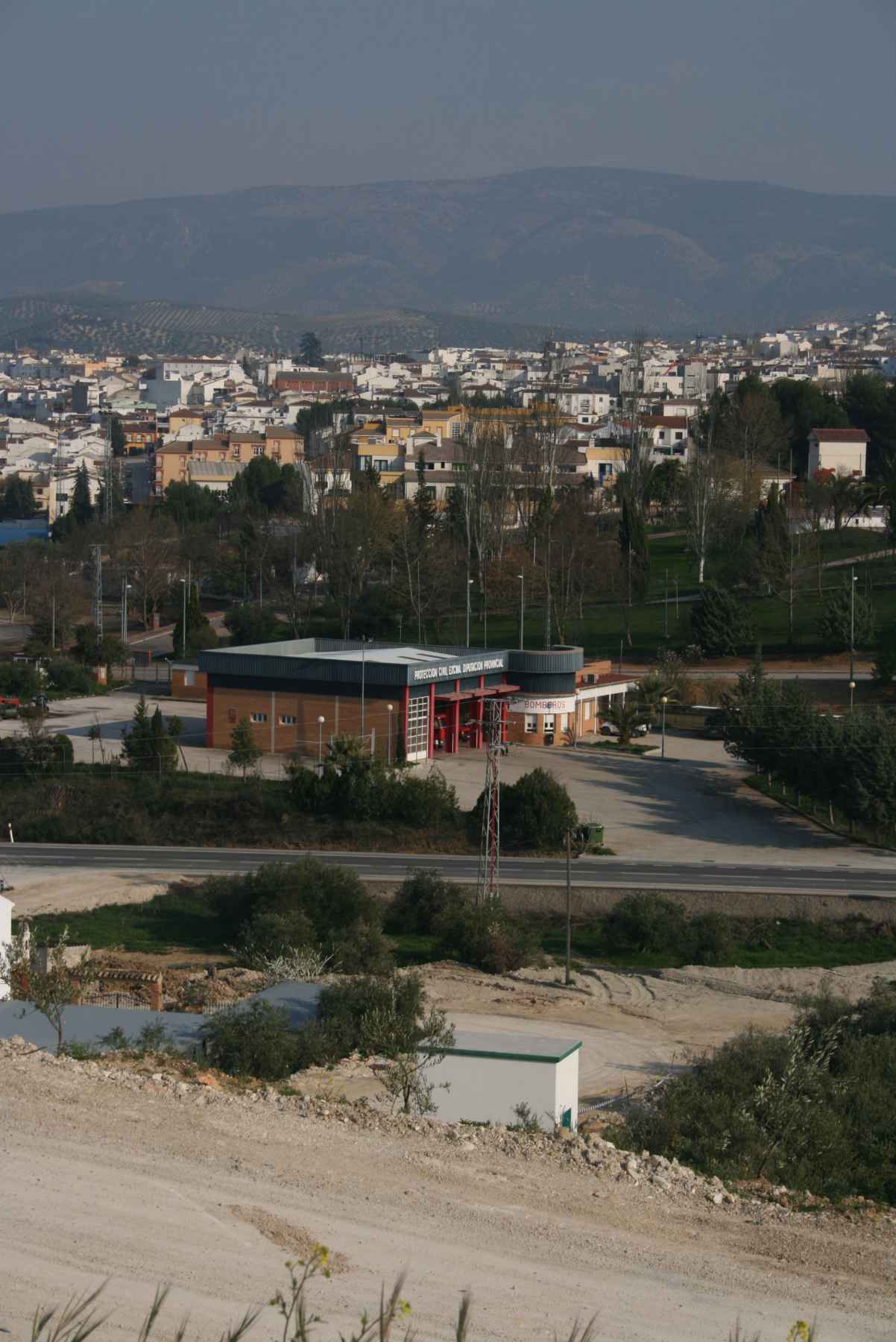 Vista del Parque de Bomberos de Priego.
