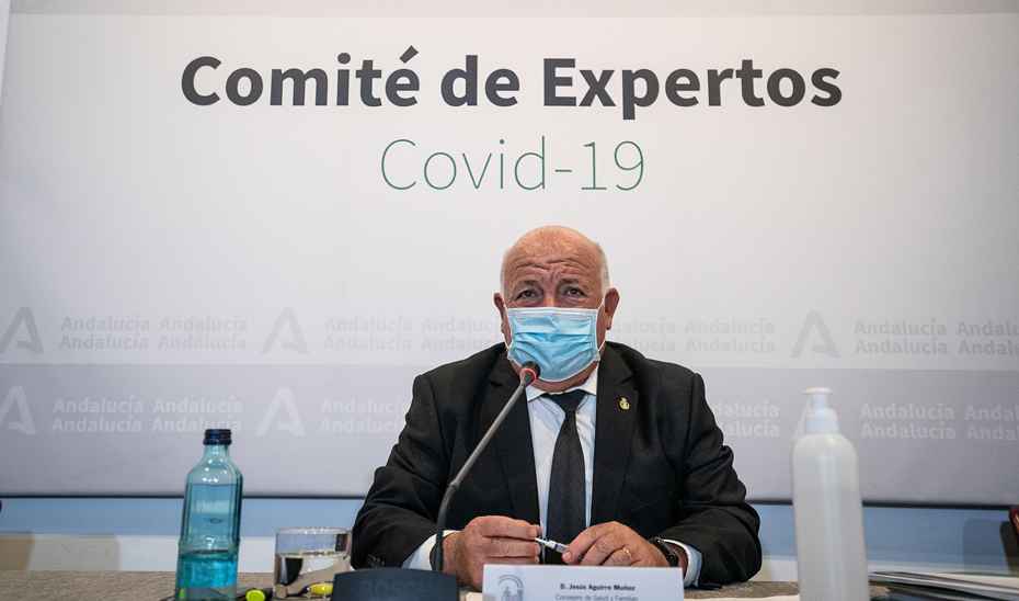 El consejero de Salud y Familias, Jesús Aguirre, ha presidido la reunión del Comité de Expertos.