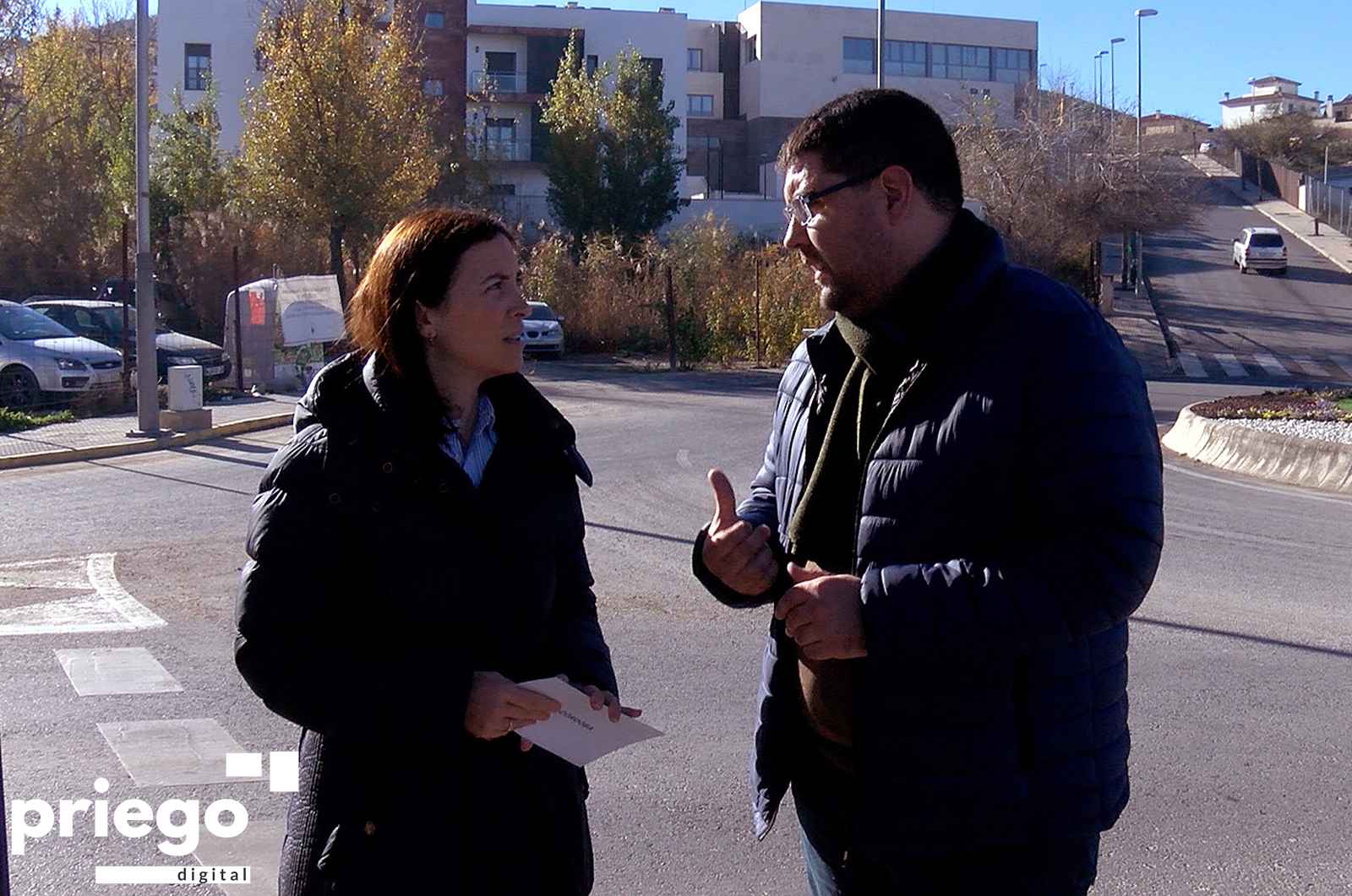 Cristina Casanueva y José Guzmán, hoy tras su comparecencia ante los medios.