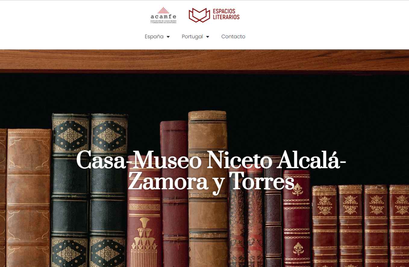 Sección de la página web de ACAMFE dedicada a la casa-museo Alcalá-Zamora.