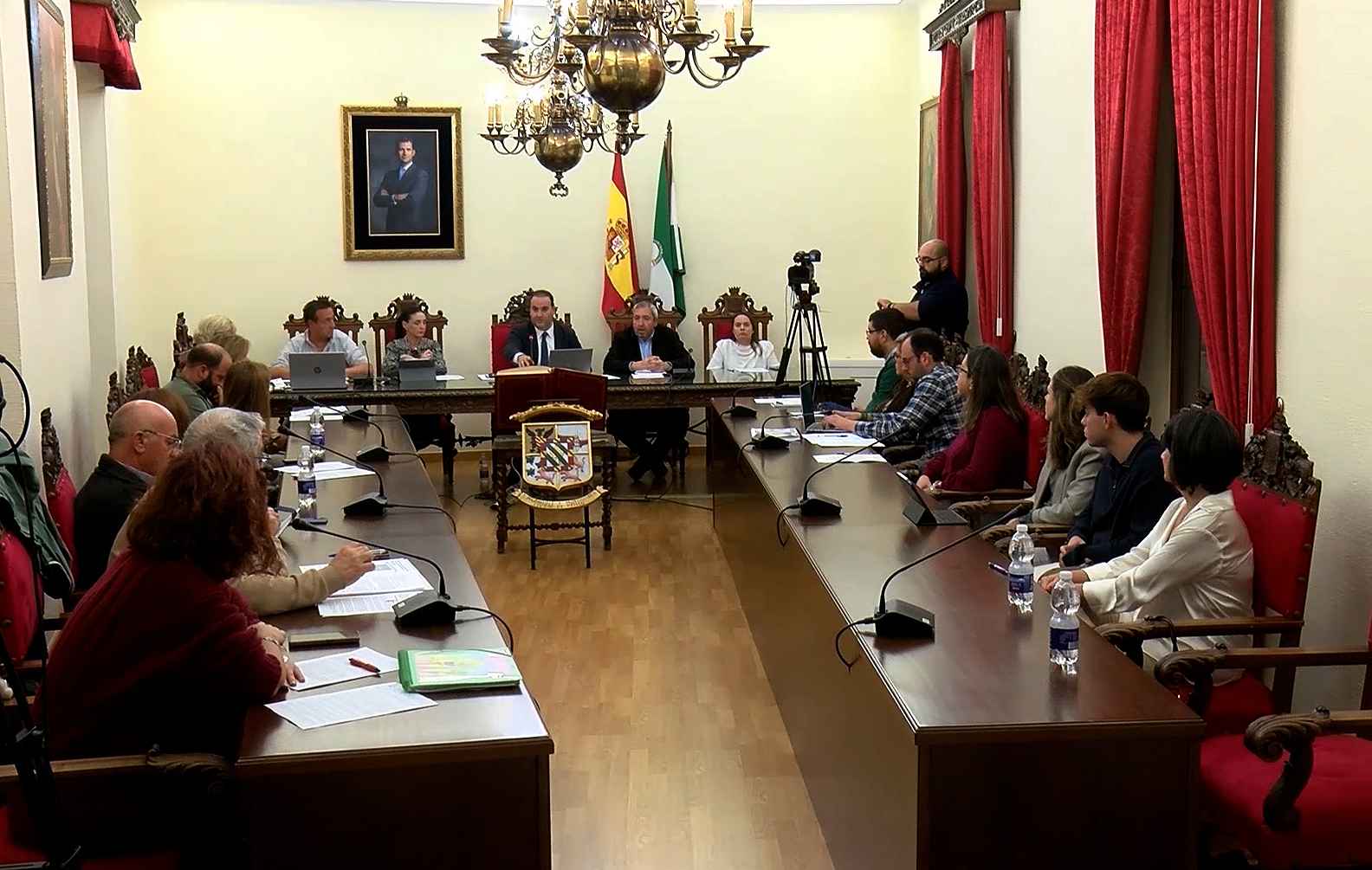 Panorámica del salón de Pleno durante la sesión celebrada ayer martes.