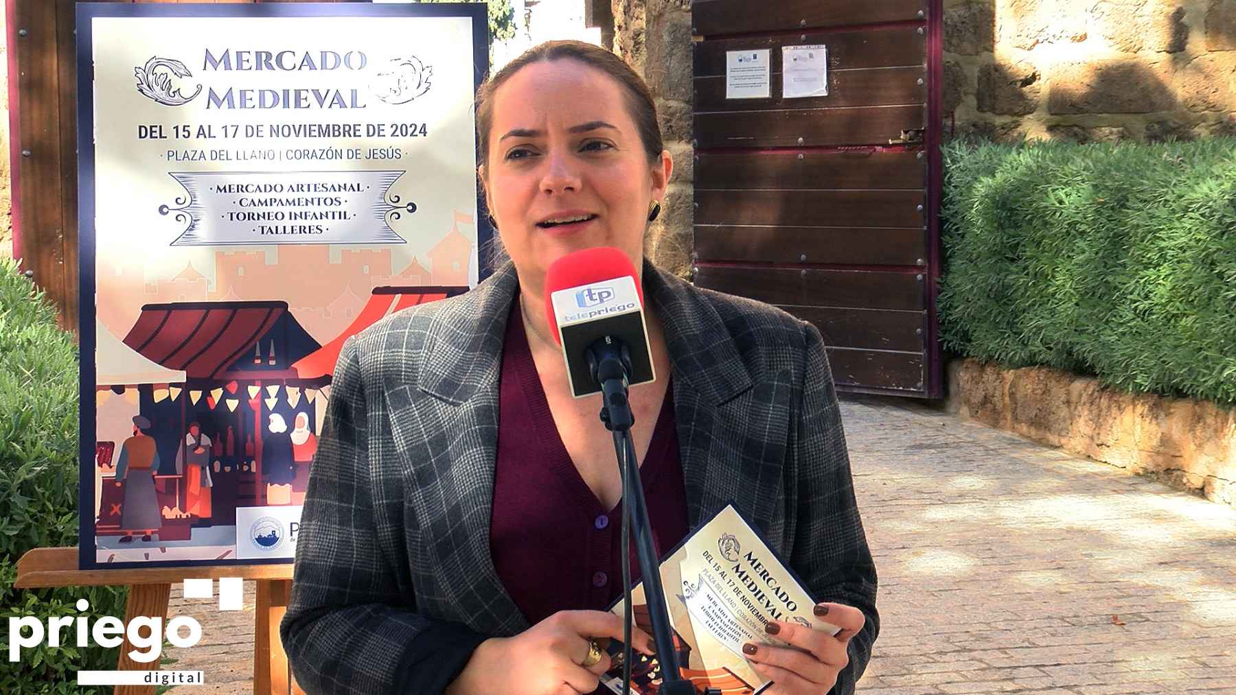 Ramírez, hoy durante la presentación del la presente edición del mercado medieval.