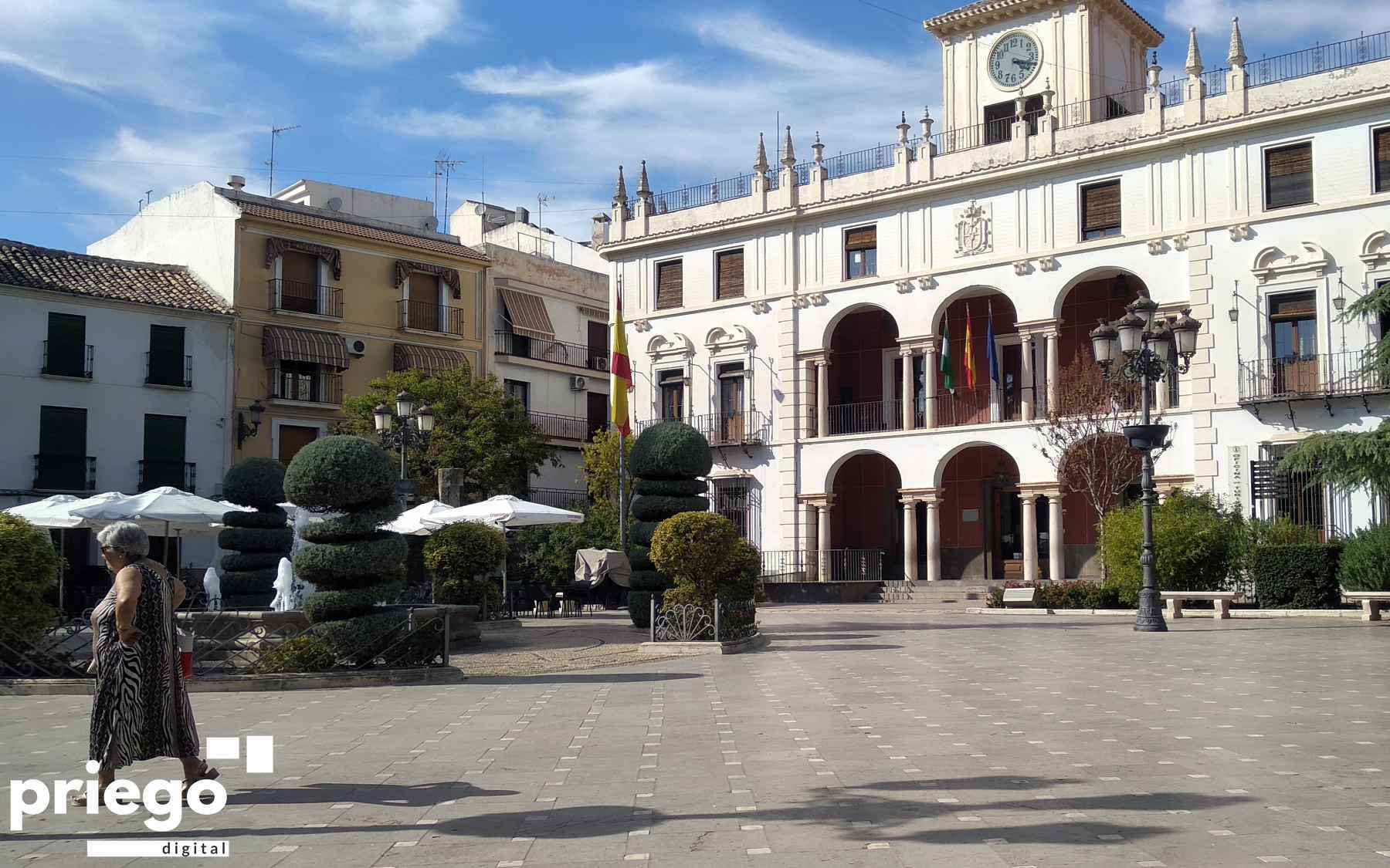 Vista del Ayuntamiento de Priego de Córdoba.