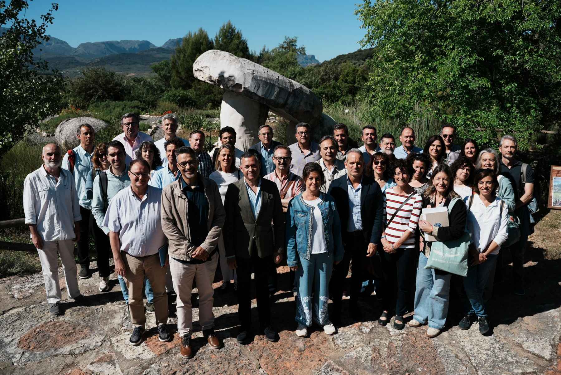 Participantes en el encuentro, celebrado en el jardín micológico La Trufa.
