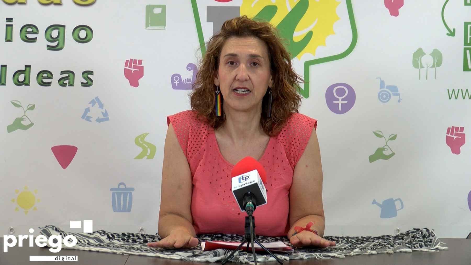 Vanesa Tauste, hoy durante su comparecencia ante los medios.