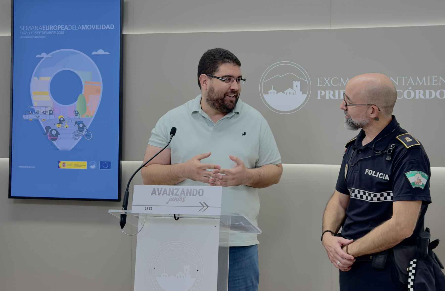 José Guzmán y Eurípides Triano durante la presentación de la campaña.