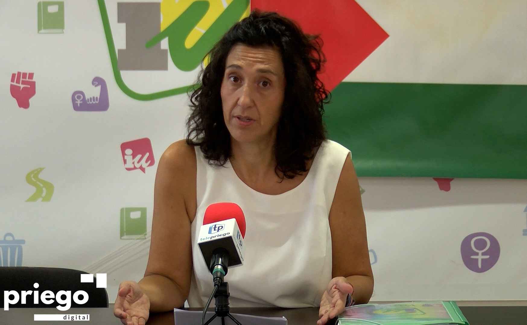 Vanesa Tauste, hoy jueves durante su comparecencia ante los medios.