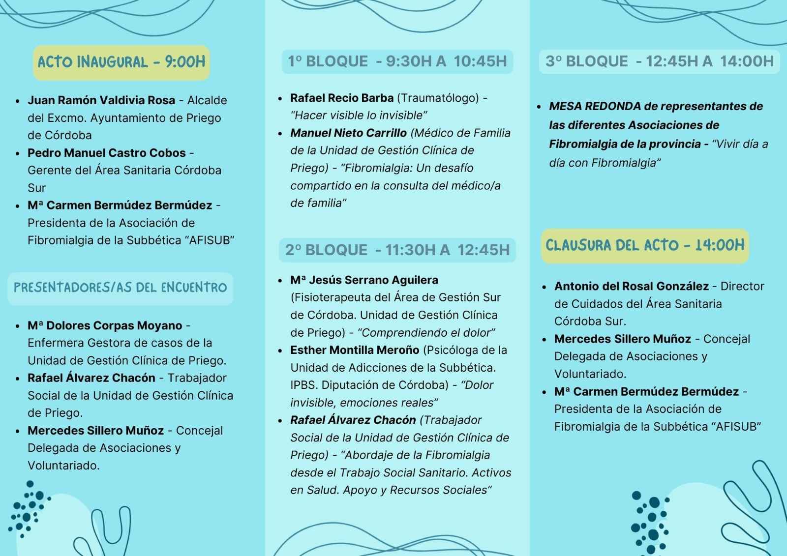 Programa de conferencias.