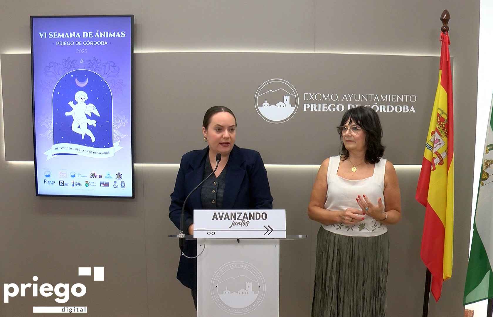 Ramírez y Corpas, hoy durante la presentación de la Semana de Ánimas.