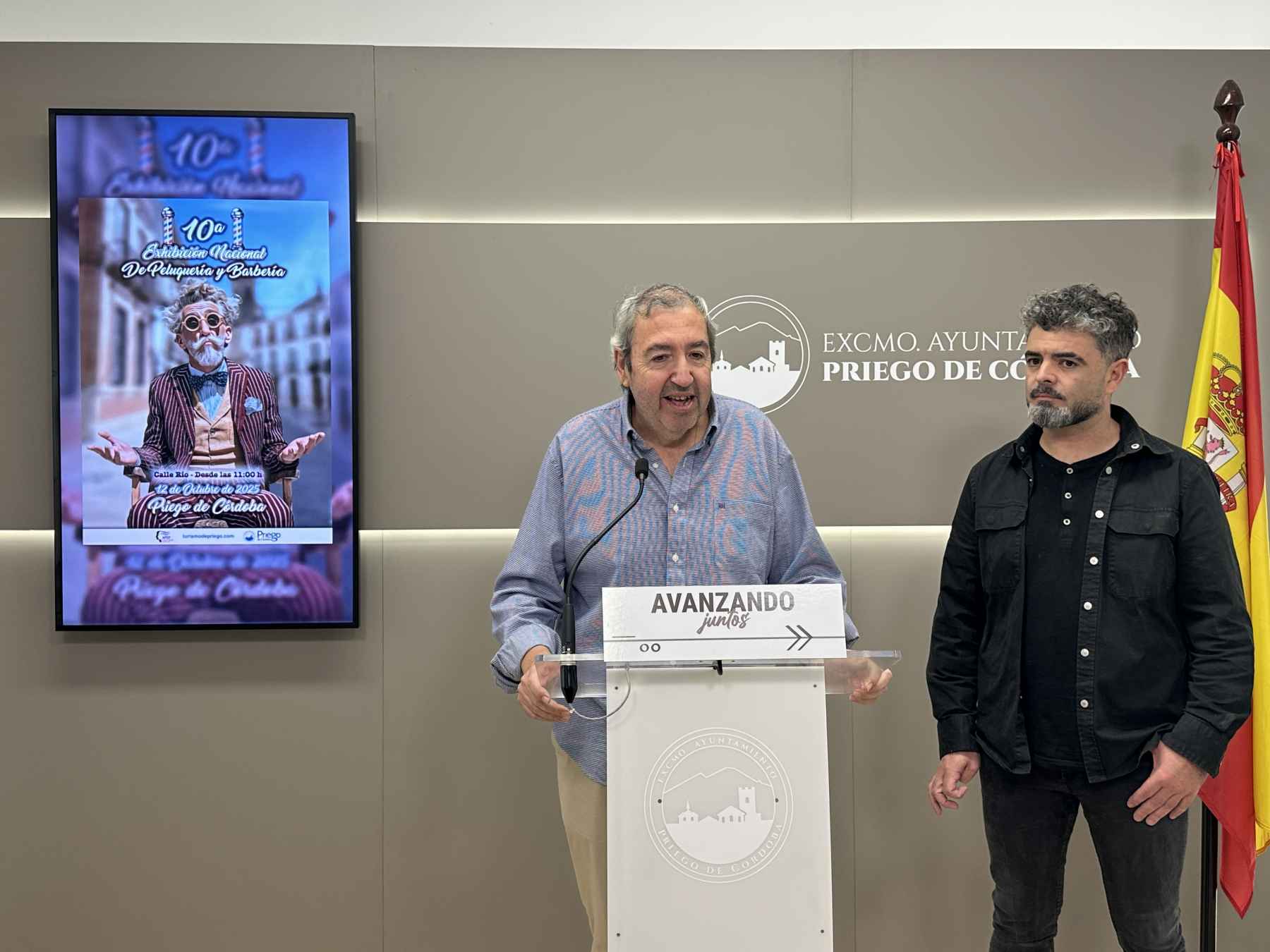 Navas y García durante la presentación de la actividad.
