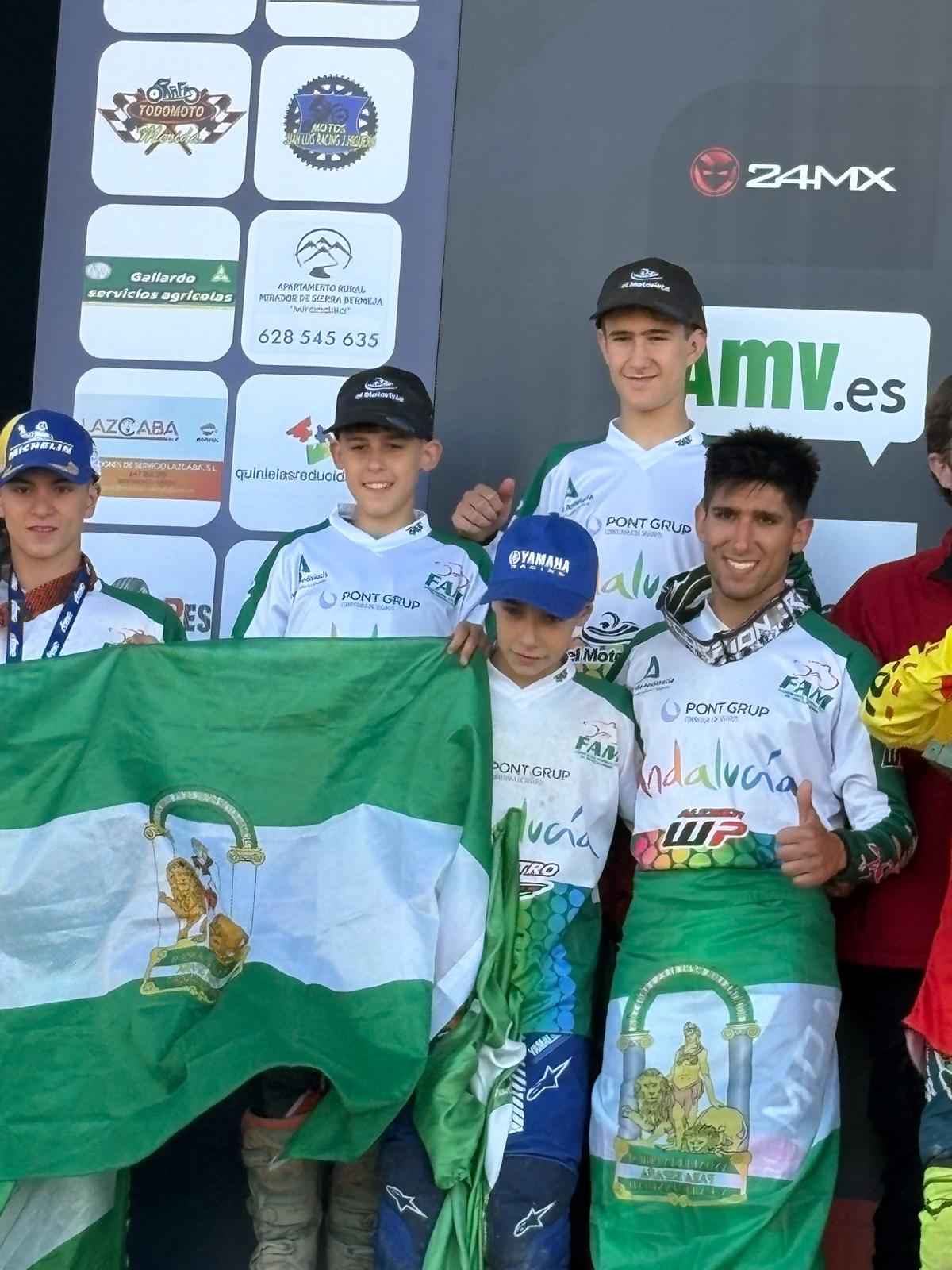 Chema Ocampos en el podio.