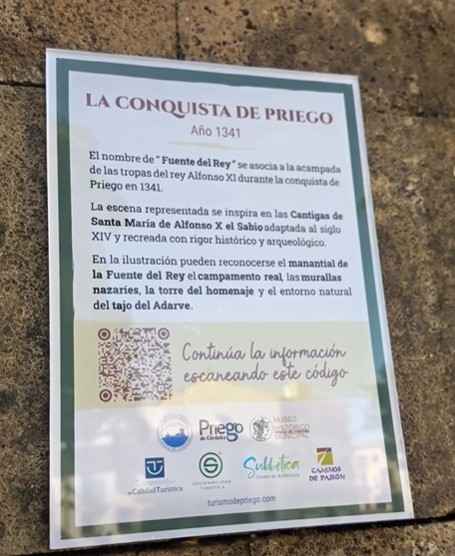 Imagen del panel explicativo de la obra.