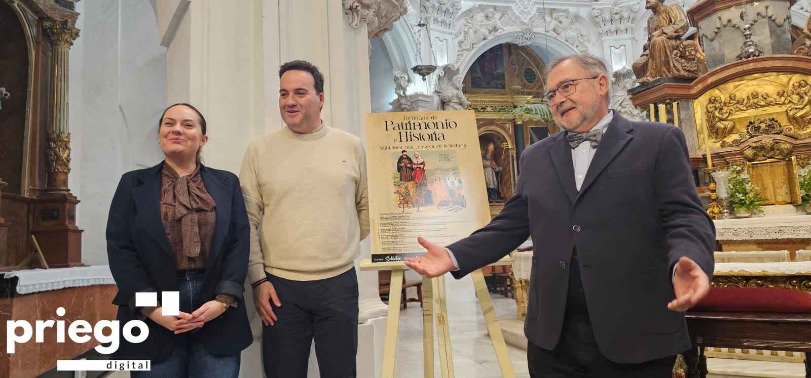 Ramírez, Valdivia y Calvo en la presentación de las jornadas.