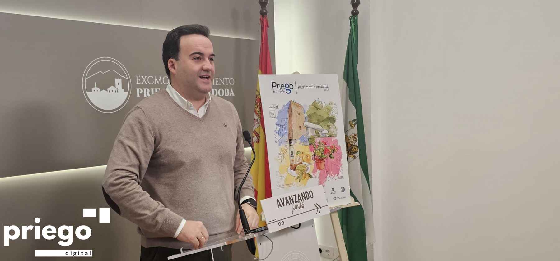 Juan Ramón Valdivia durante la rueda de prensa.