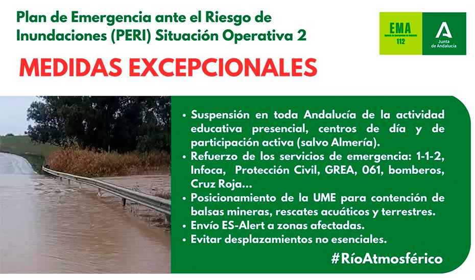 Medidas excepcionales en Andalucía.