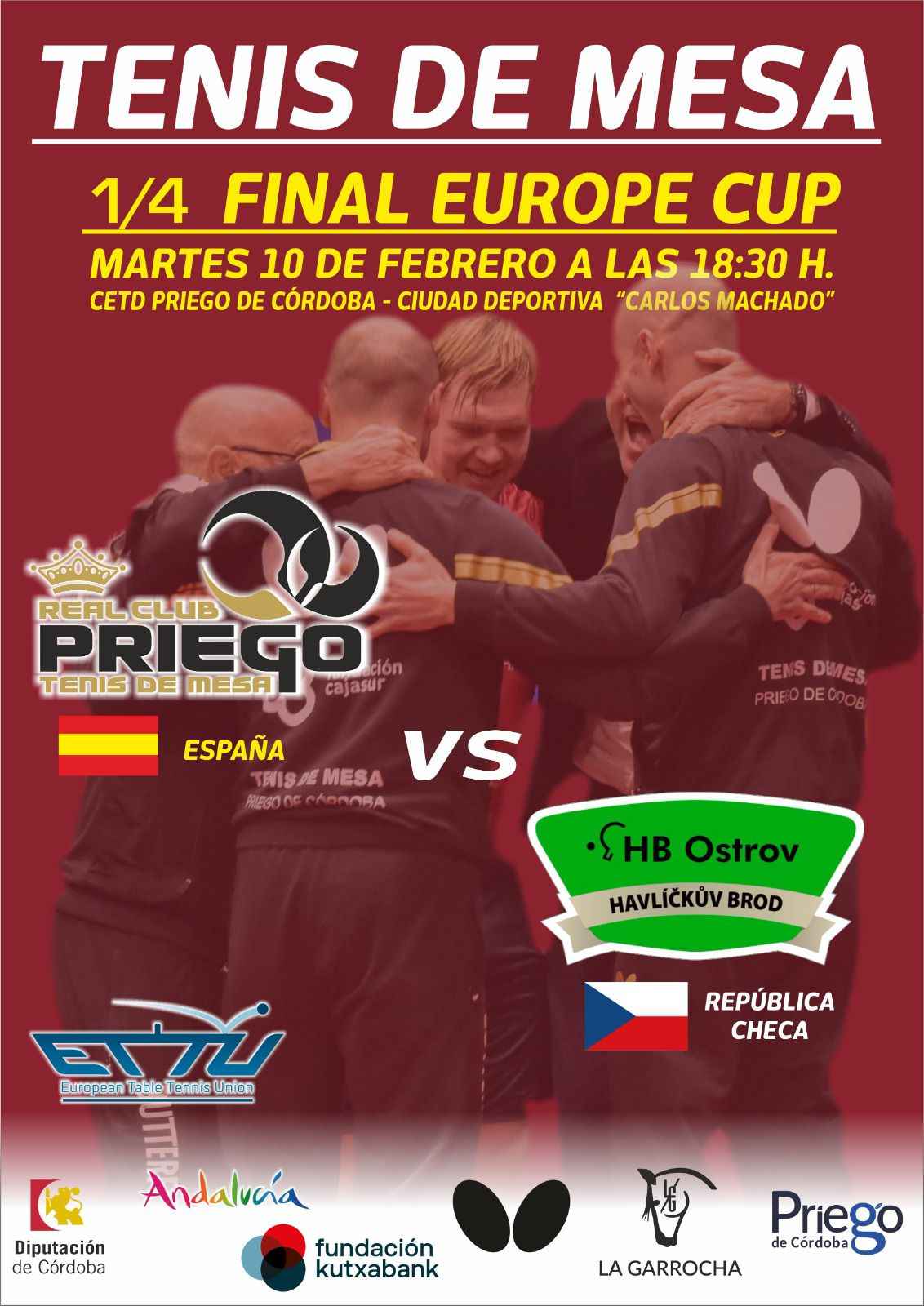 Cartel del partido de ida.