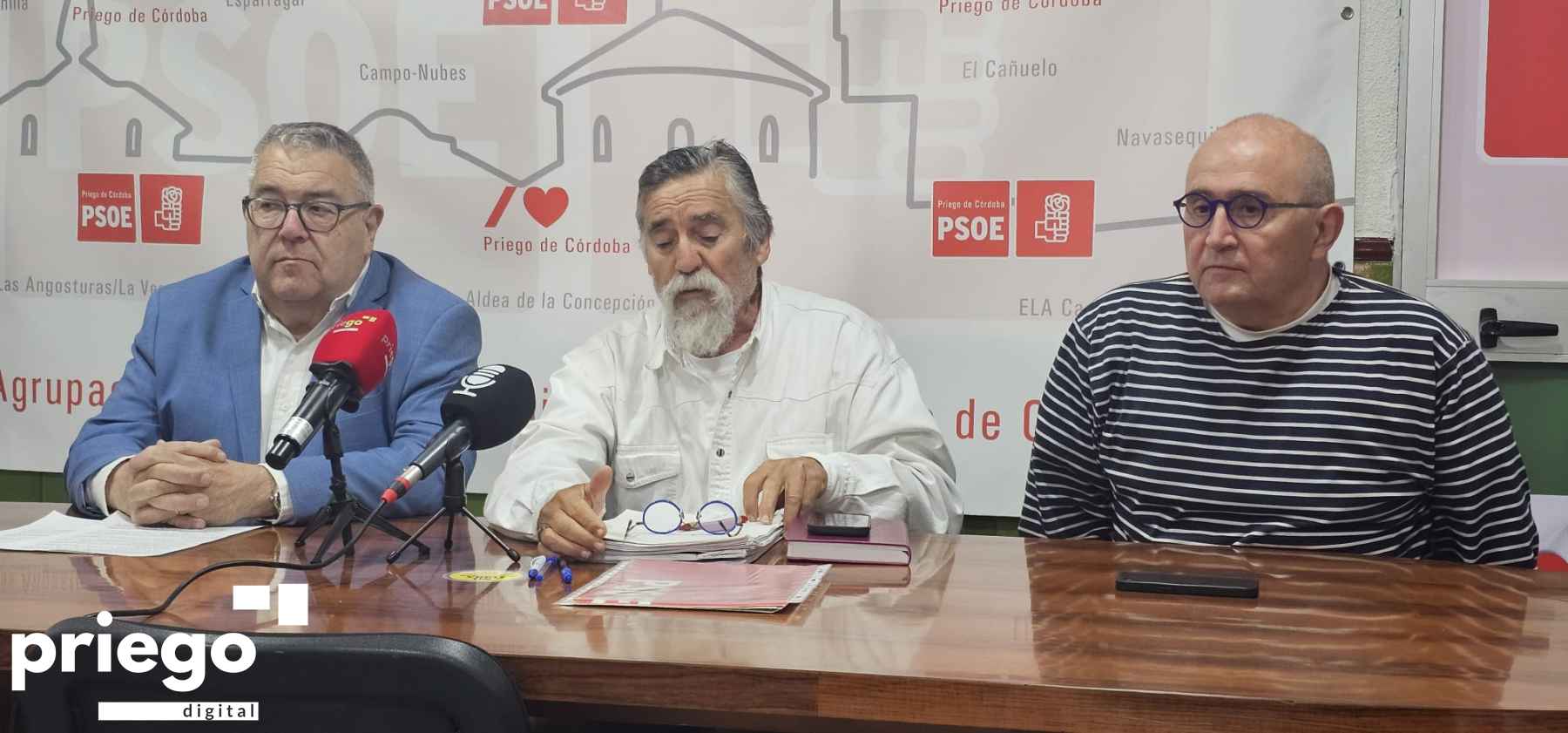 Musachs, Almendros y Caballero durante la rueda de prensa.