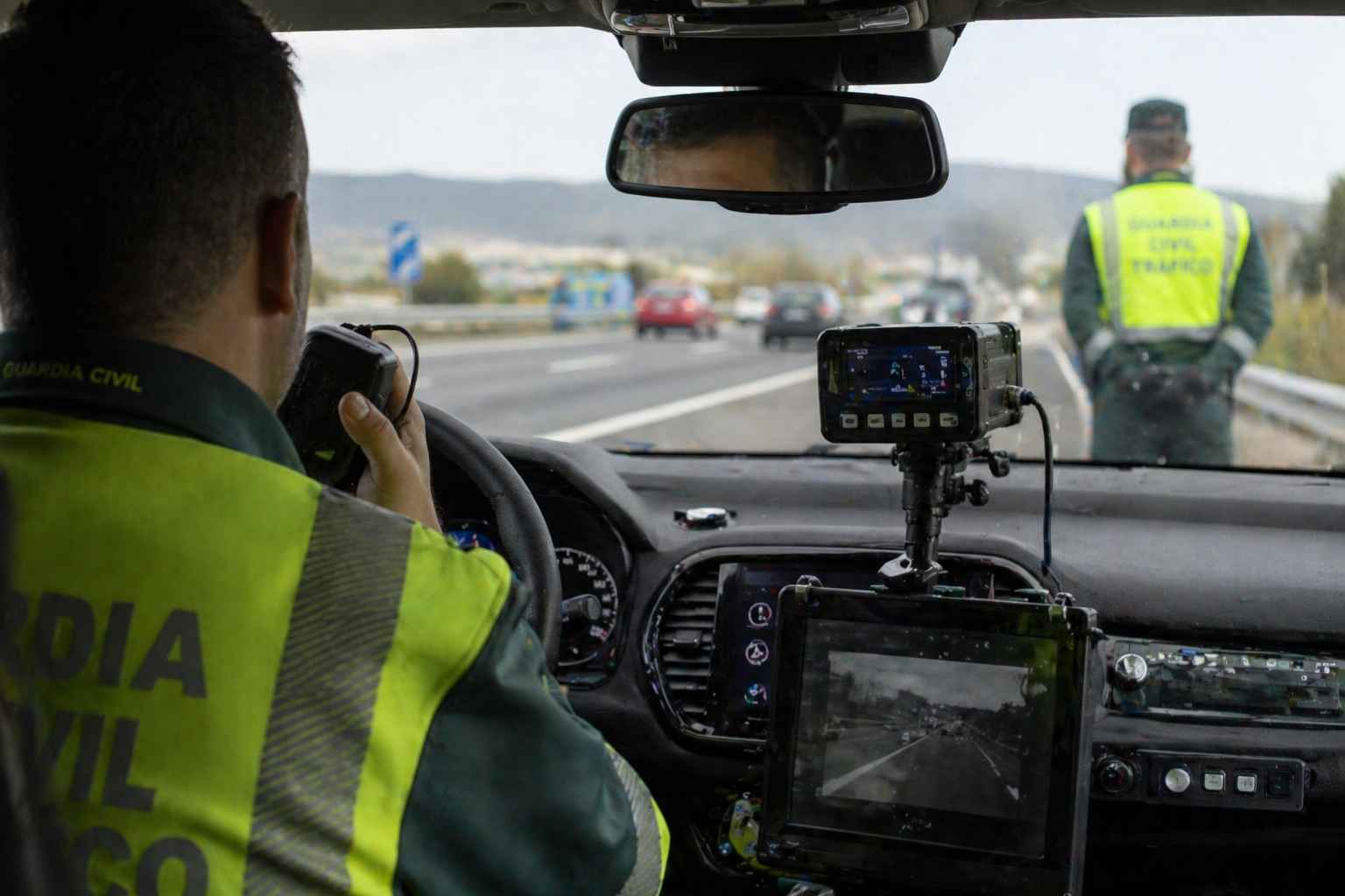 Control de velocidad en una autovía.