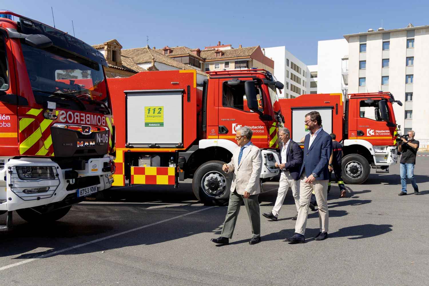 Presentación de los nuevos vehículos autobomba del Consorcio.