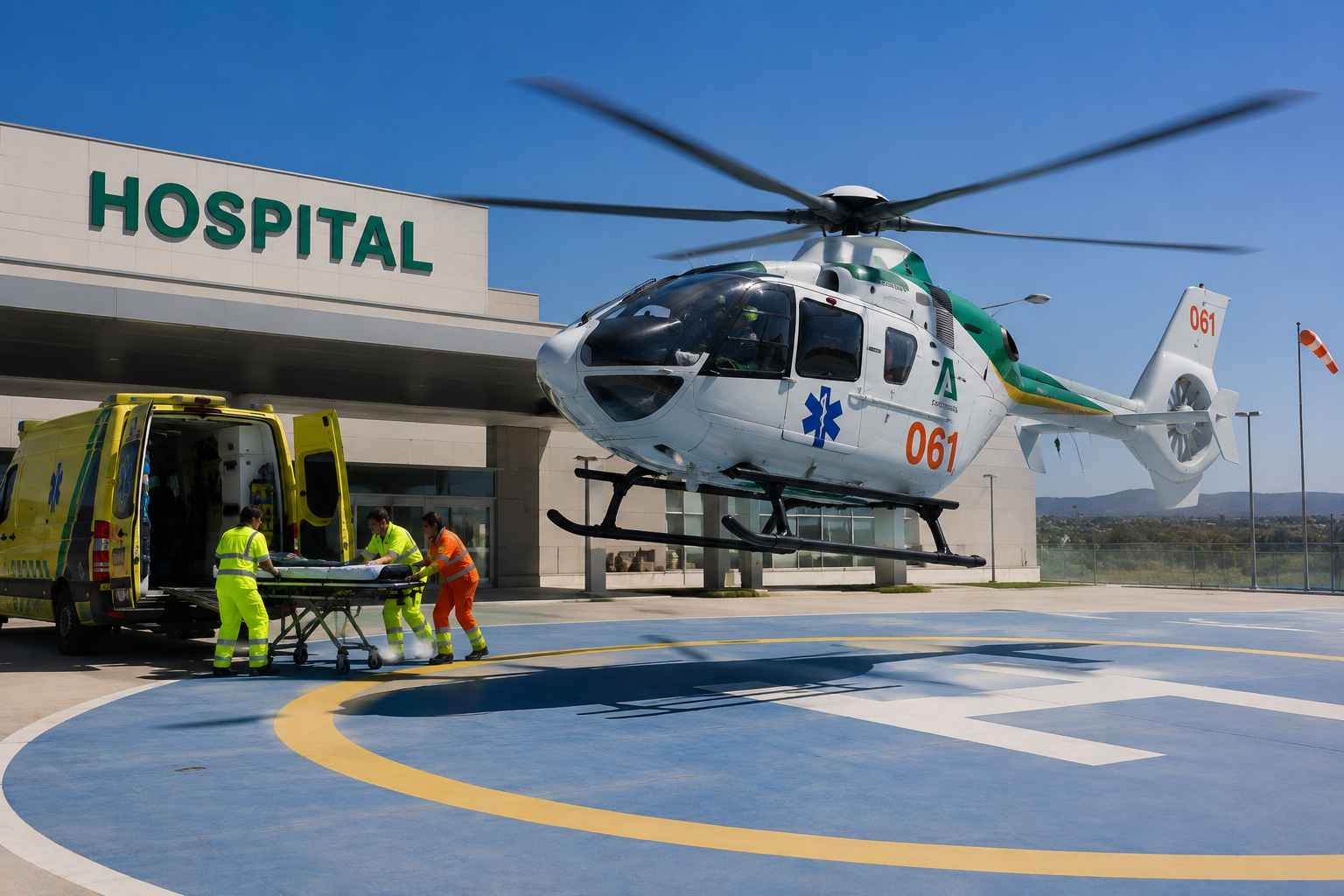 Helicóptero medicalizado del 061.