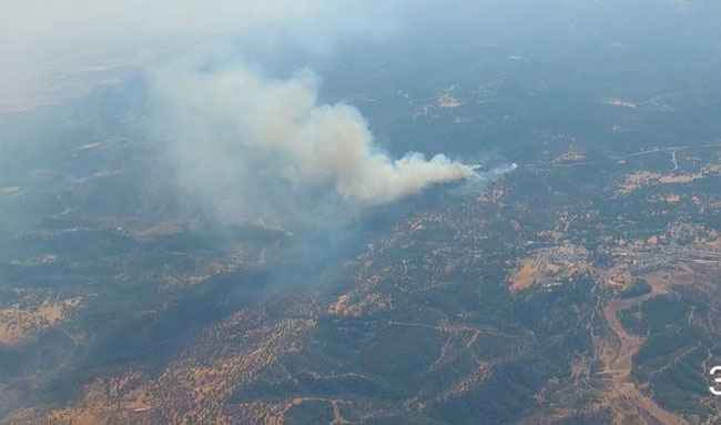 Imagen aérea del incendio.
