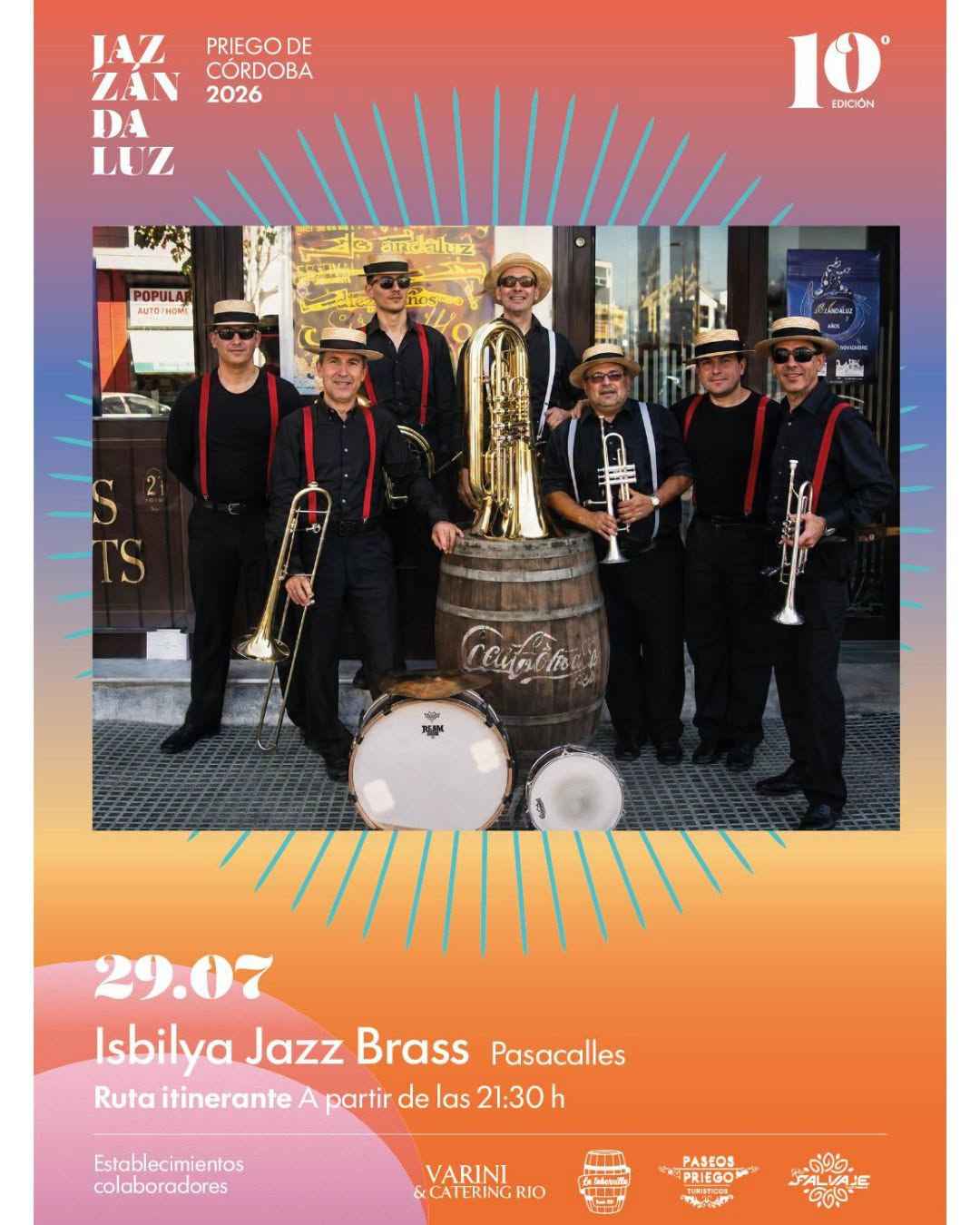 Isbilya Jazz Brass será la encargada de inaugurar el festival con un pasacalles.