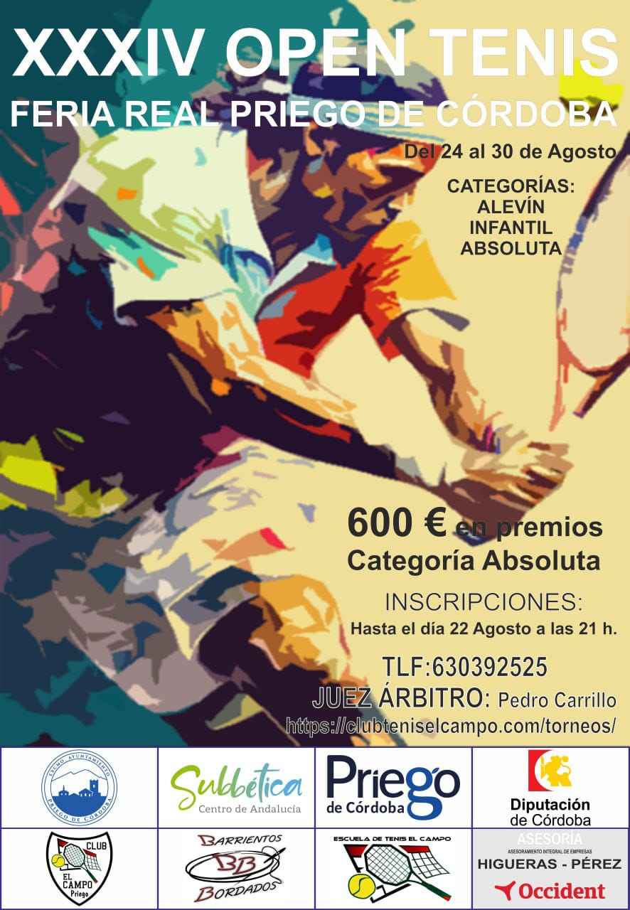 Cartel del XXXVI Open de Tenis Feria Real.