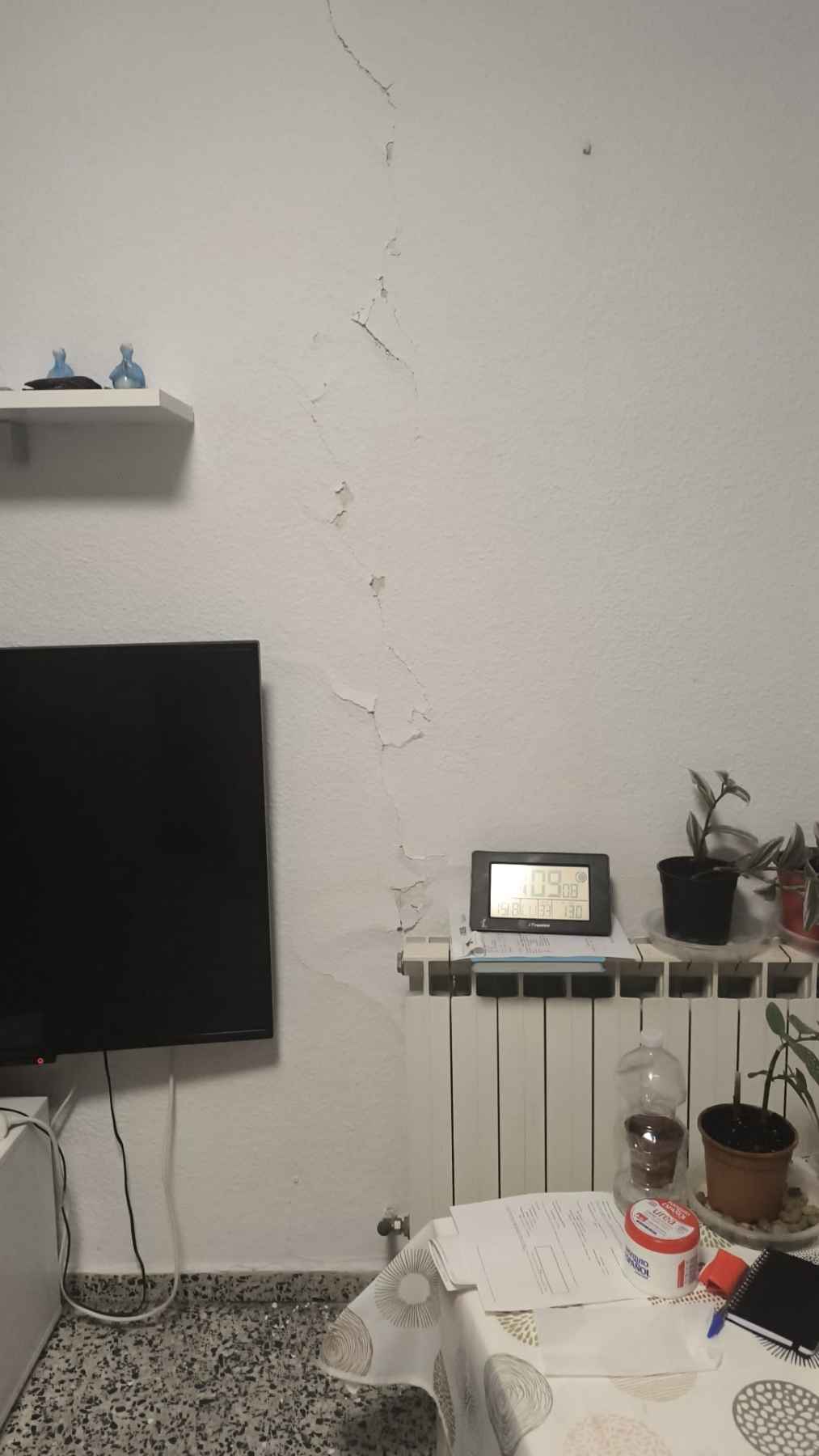 Daños en una vivienda de la zona metropolitana de Granada.