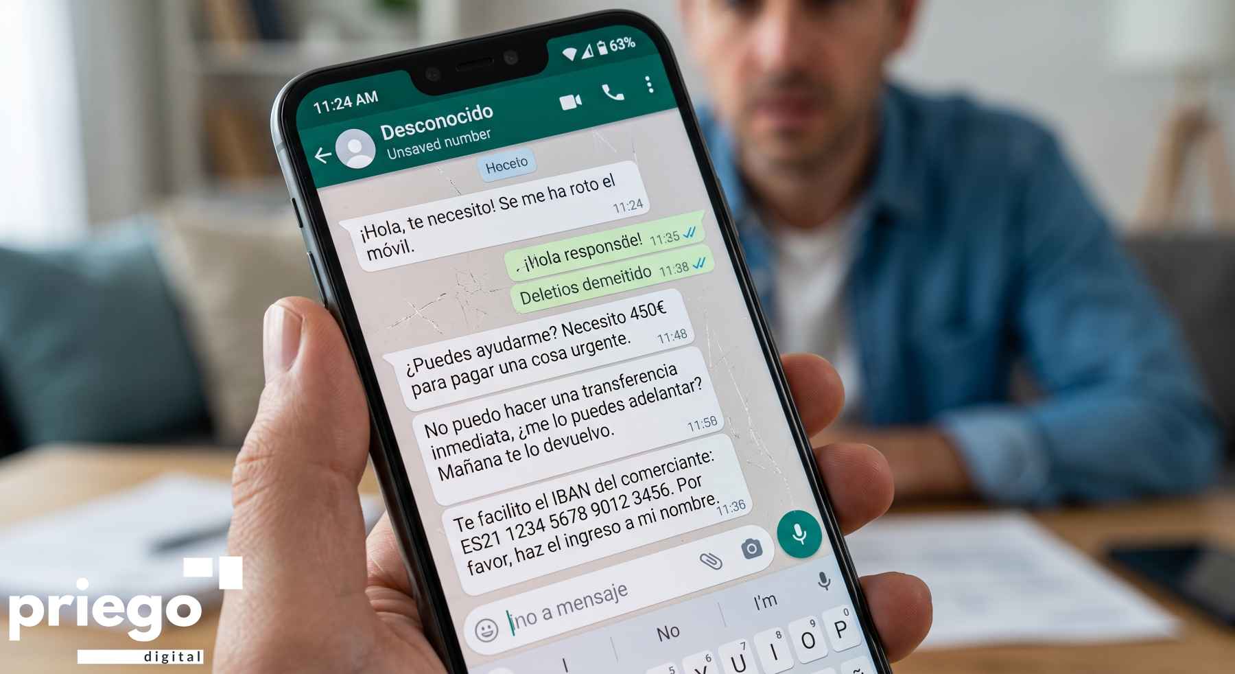 La Policía Nacional alerta en Córdoba de una estafa que utiliza cuentas de WhatsApp para pedir dinero.