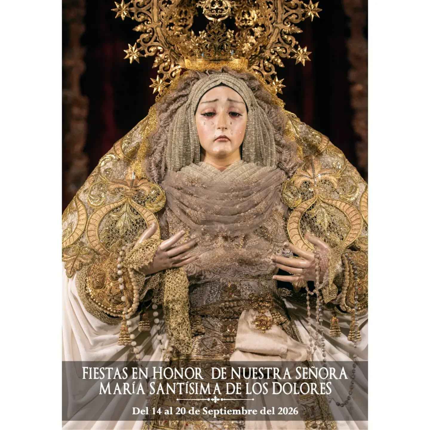 Cartel de los actos y cultos.