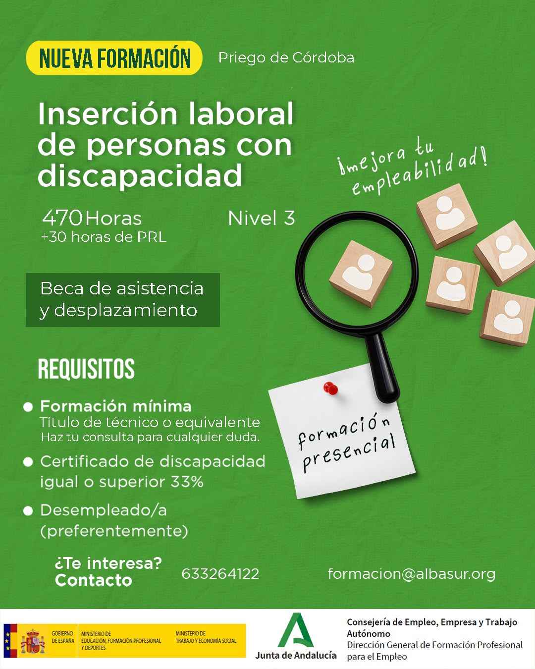 Cartel de uno de los cursos.