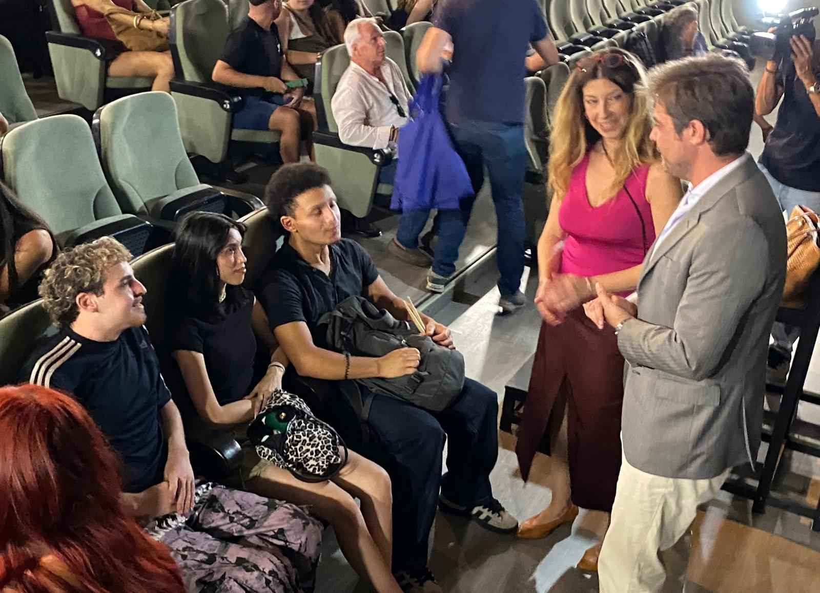 Diego Copé, ha visitado con motivo del inicio de curso la Escuela Superior de Arte Dramático Miguel Salcedo Hierro.