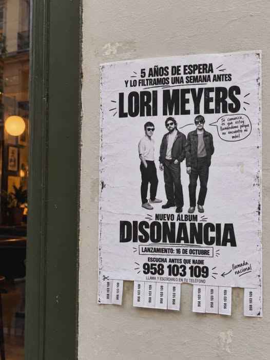 Cartel promocional de «Disonancia», el nuevo álbum de Lori Meyers.