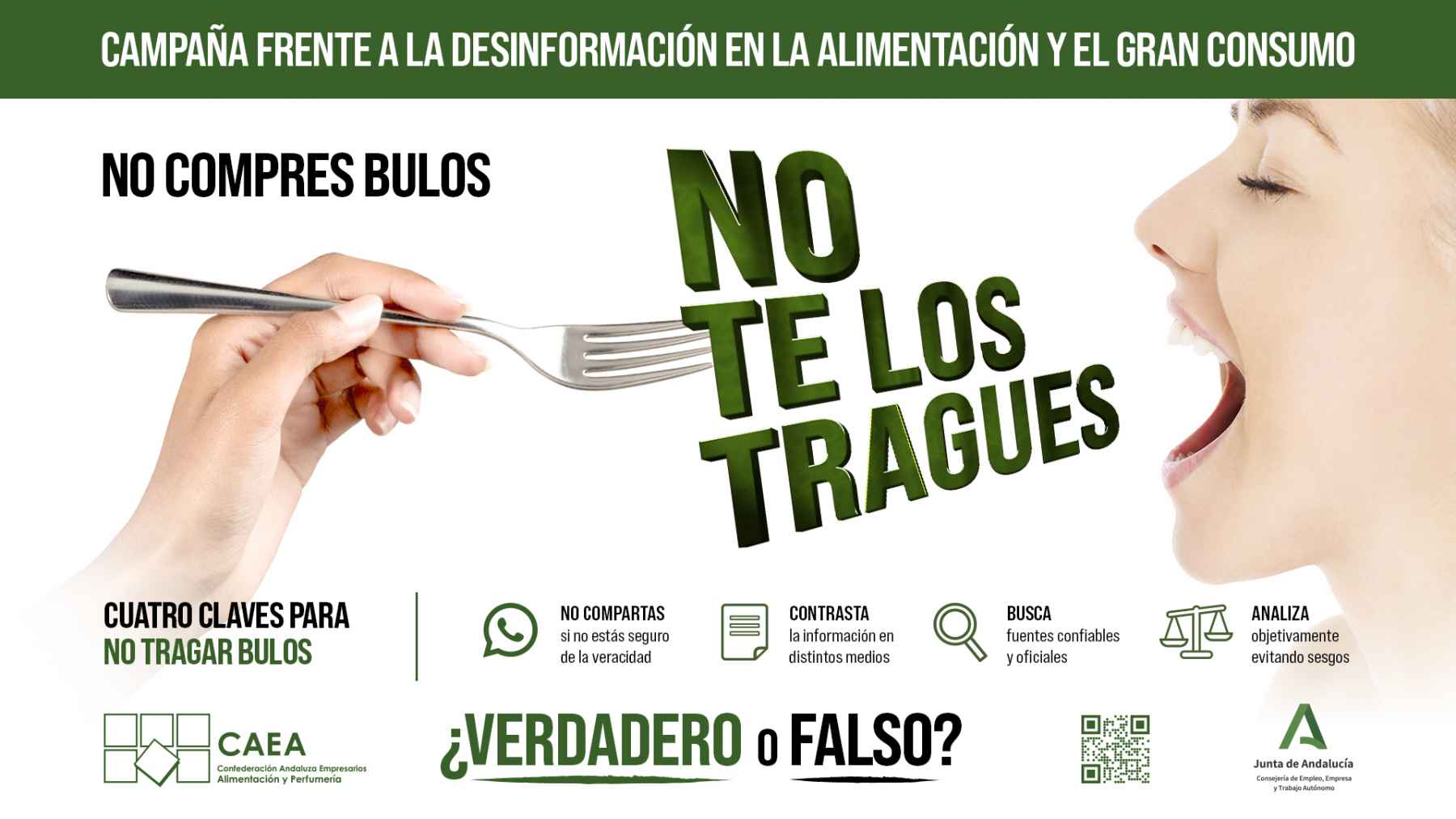 Presentación de la campaña «No compres bulos, no te los tragues» en Córdoba.
