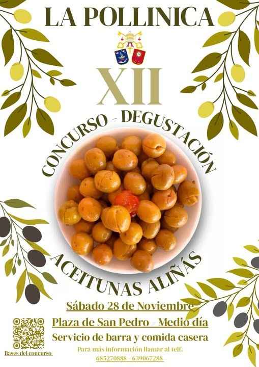 Cartel del XII Concurso-Degustación de Aceitunas Aliñás.