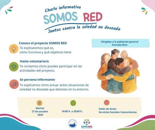 Cartel de la charla informativa Somos Red.