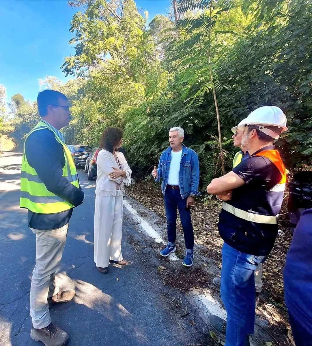 La subdelegada del Gobierno accidental en Córdoba, Raquel Casado, en su visita técnica a las obras de la EDAR de Priego.