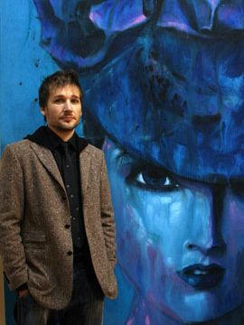 El artista francés Christophe Berville ante una de sus obras. (Foto: Cedida)
