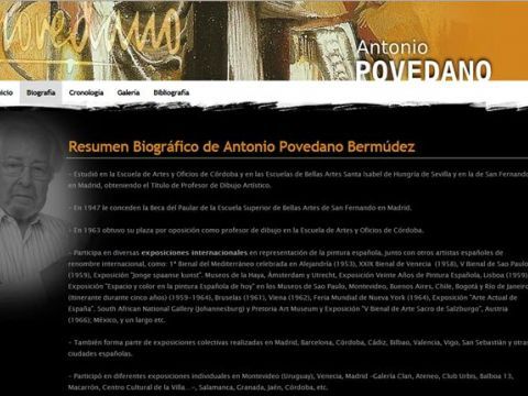 Imagen de la web sobre Antonio Povedano. (Foto: Cedida)