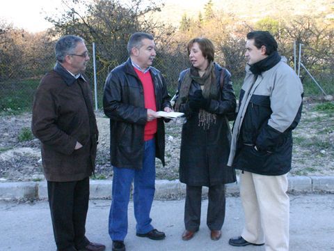 Agustín Espinosa, Juan Carlos Pérez Cabello, Viti Durán y Rafael Pulido ayer en el Polígono de La Vega. (Foto: R. Cobo)