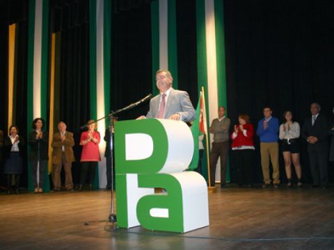 Juan Carlos Pérez Cabello, ayer durante el acto de presentación de la candidatura del PA. (Foto: R. Cobo)
