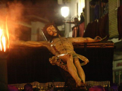 El Cristo de la Buena Muerte en su regreso al Calvario. (Foto: Antonio J. Sobrados)